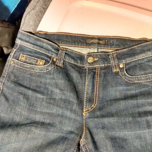 New Roberto Cavalli gold snake charm boot cut Jean - Picture 6 of 8